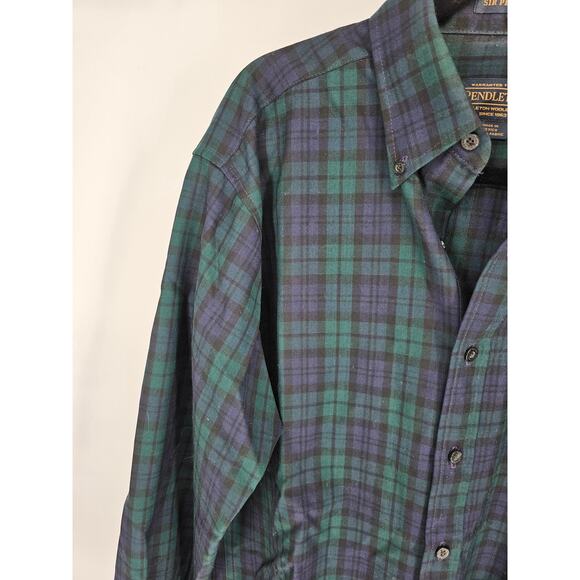 Pendleton Men's Vintage Plaid Long Sleeve Button Down Flannel Shirt Size M - Picture 2 of 5